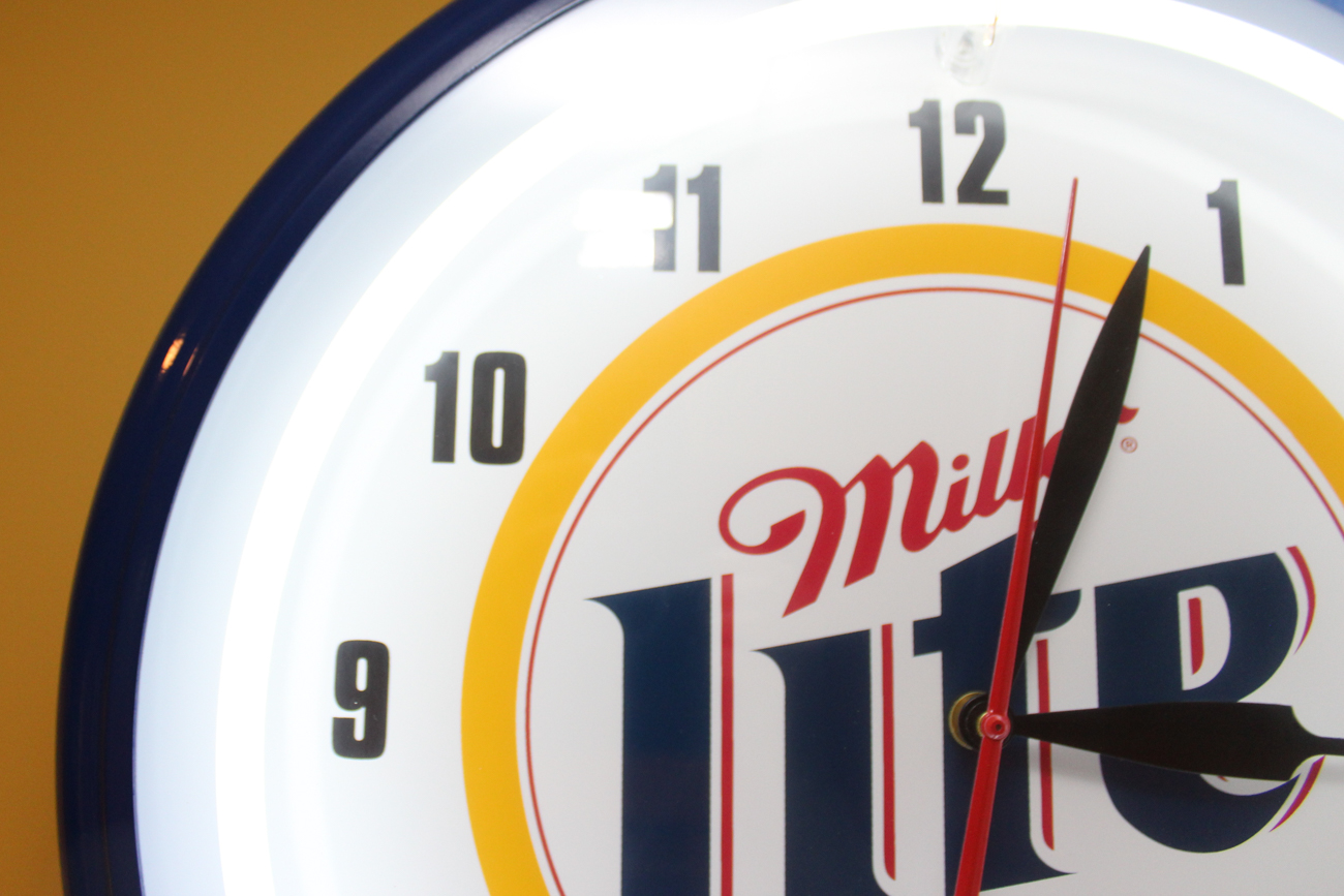 Miller Lite Neon Clock EBTH